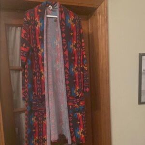 Colorful Geometric Patterned Women's Coat